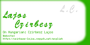 lajos czirbesz business card